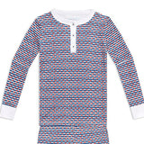 Sailor Hearts Two Piece Kids Henley Pajamas