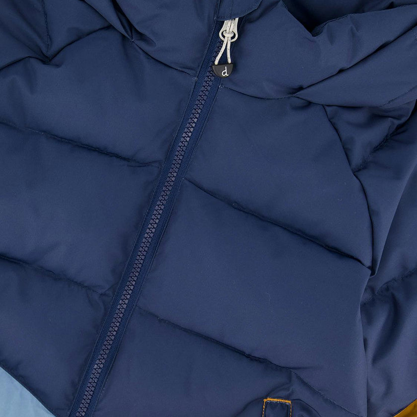 Color-Block Winter Jacket Dark Blue