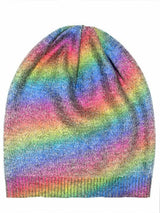 Leopard Print Wool Faux Fur Pom Pom Beanie