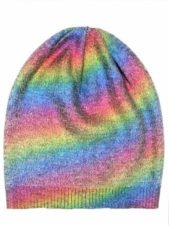 Leopard Print Wool Faux Fur Pom Pom Beanie