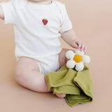 Swaddle Onesie and Teether Set - Strawberry