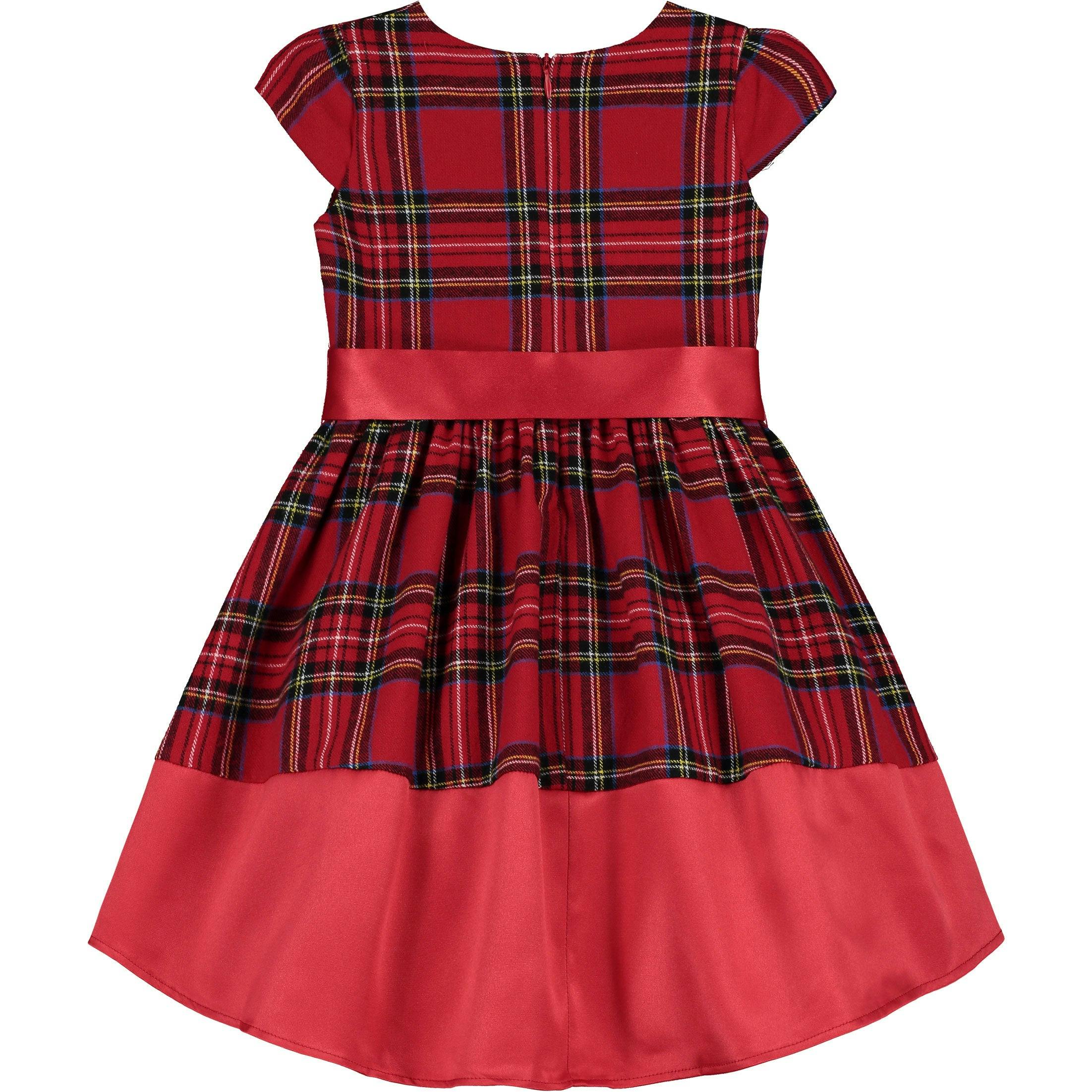 Florence Plaid Tartan Girls Party Dress