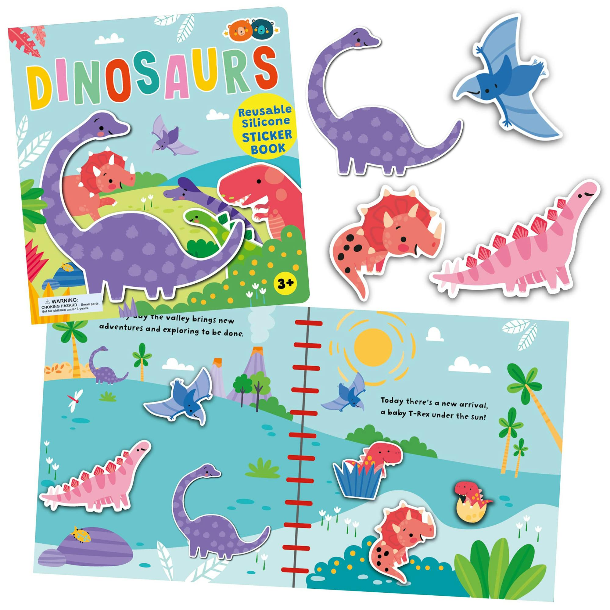Silicone Sticker Book: Dinosaurs