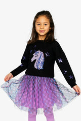 Knitted Sweater Black And Mauve