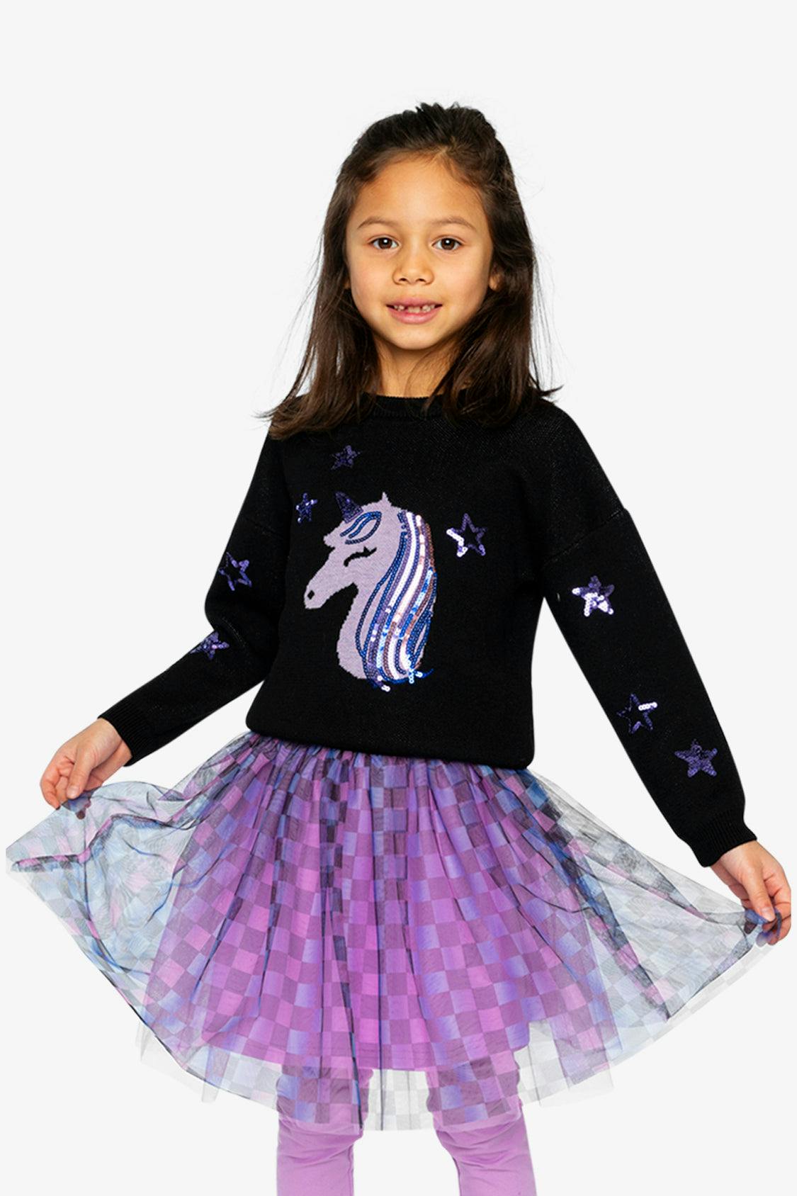 Knitted Sweater Black And Mauve