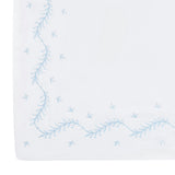 Embroidered Crib Sheet - Sky
