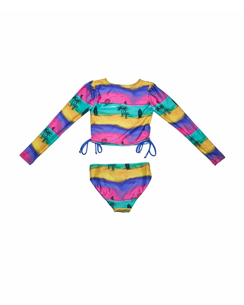 Girls Bikini Set (Side Tie Top & Reversible Bottoms) – Camp Cove