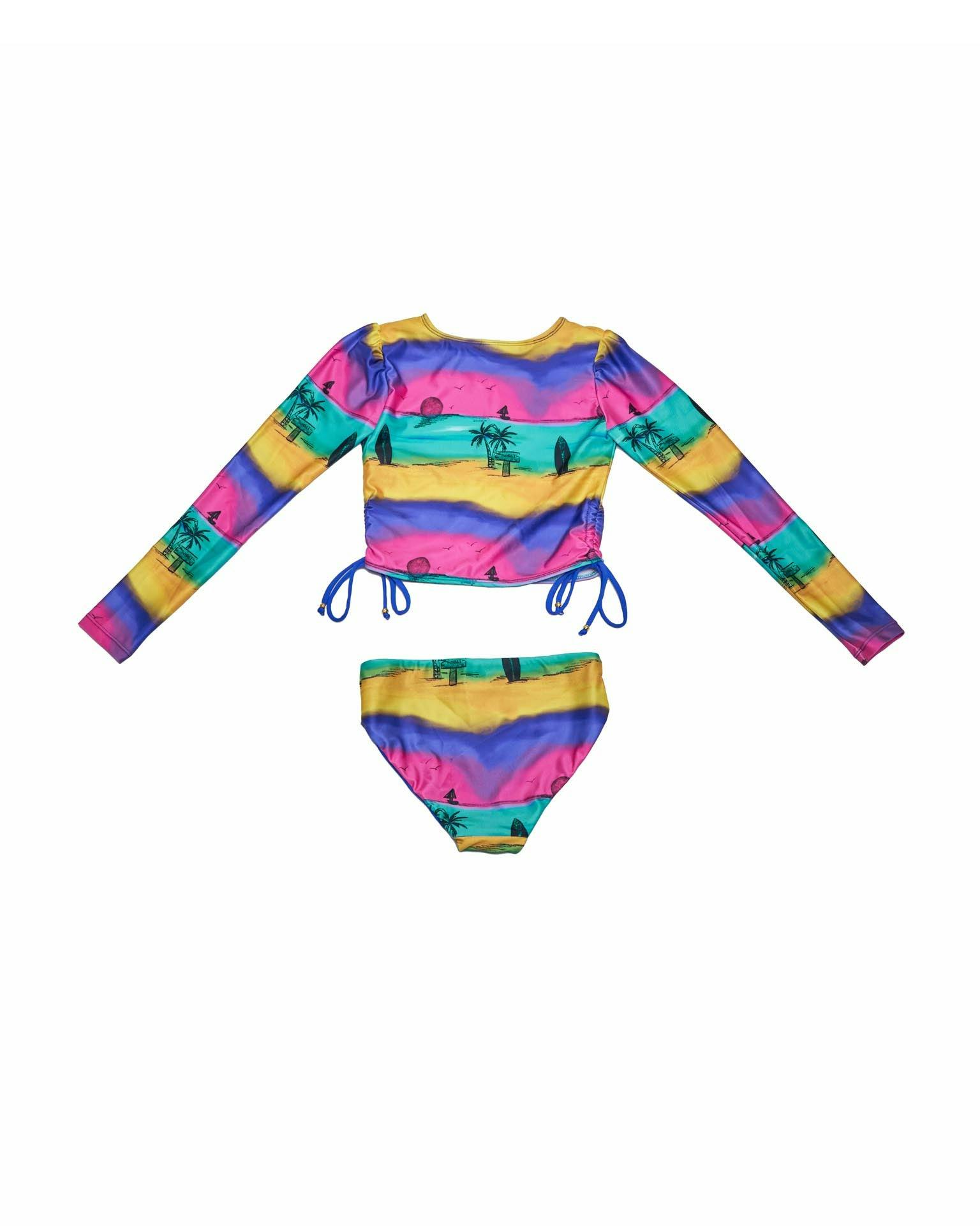 Girls Bikini Set (Side Tie Top & Reversible Bottoms) – Camp Cove