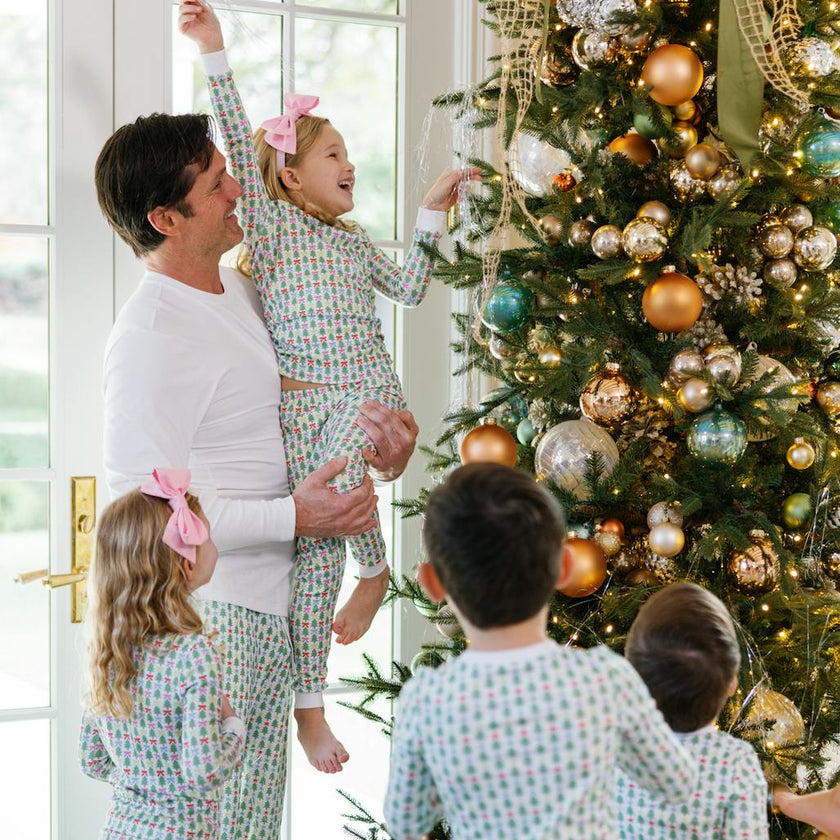 Ava Girls' Pajama Pant Set - Tree Topper Bows