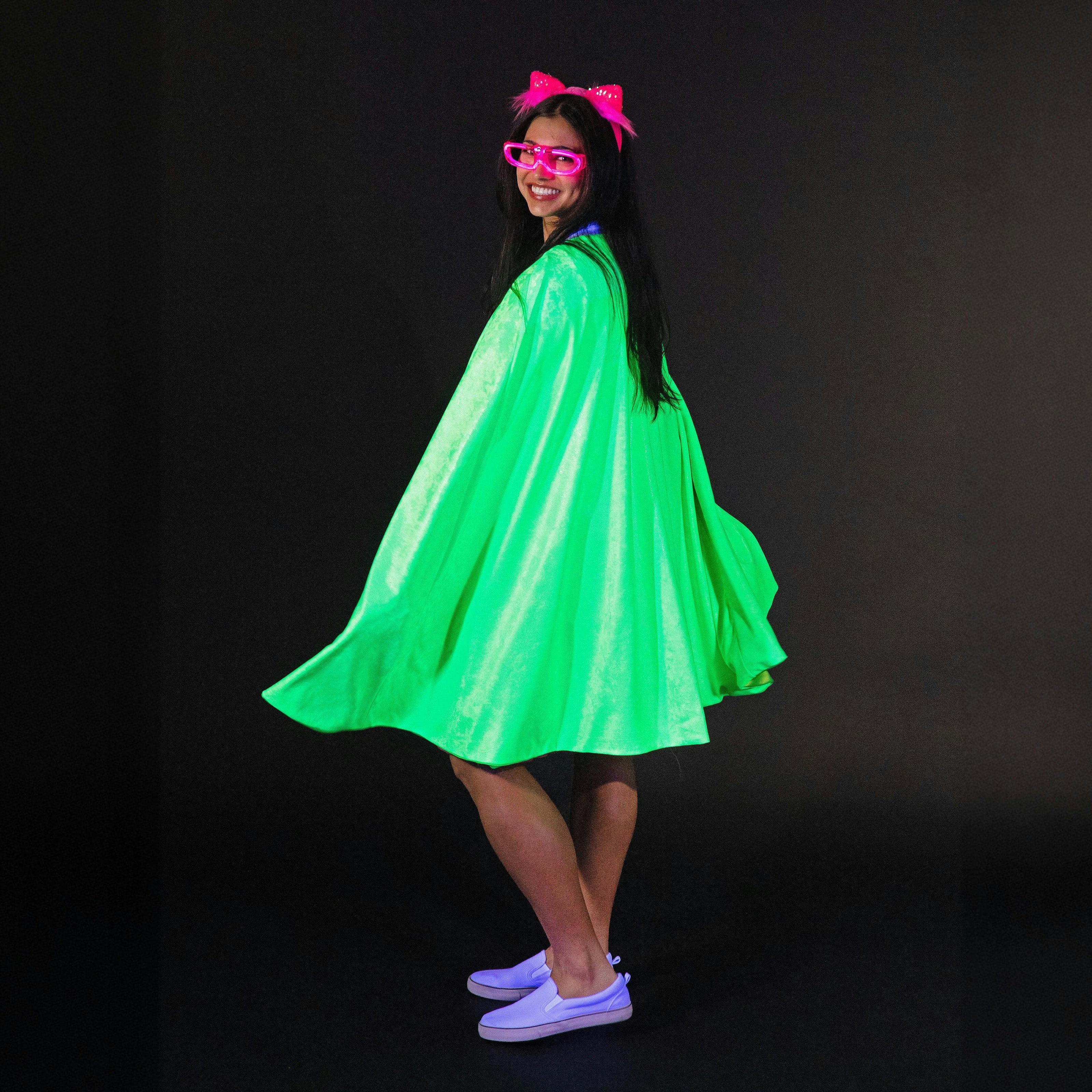 Jr Star Green Glow Child Cape