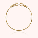 Women's Rope Chain Bracelet, Yellow Gold-Filled