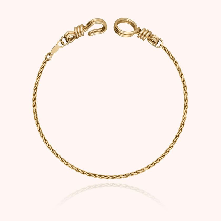 Women's Rope Chain Bracelet, Yellow Gold-Filled