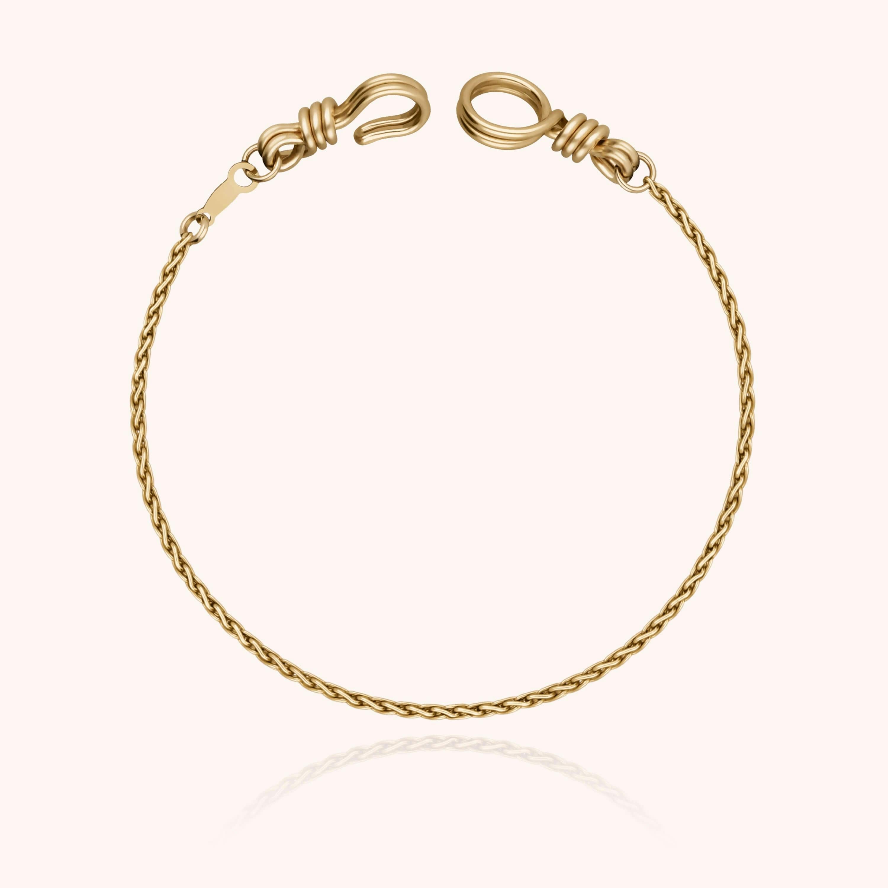 Women's Rope Chain Bracelet, Yellow Gold-Filled