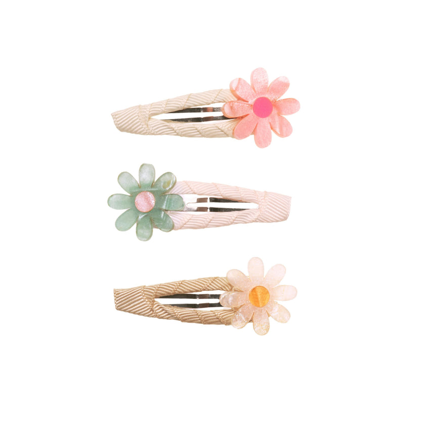 SPR - Daisy Pastel Shimmer Snap Clips