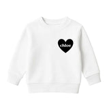 Heart U Most Personalized Youth Sweatshirt, White