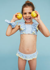 SCW x J&Josh Blue Gingham Lemon Bikini