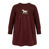 Horse Jacquard Knit & Fleece Dress
