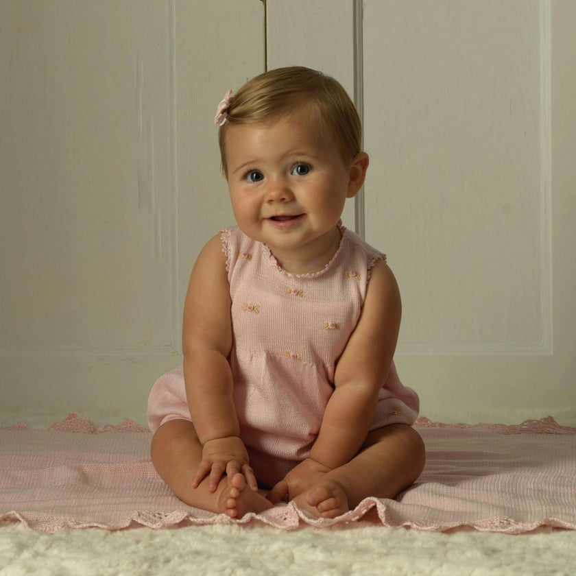 Pima Rose Embroidered Dress and Bloomers