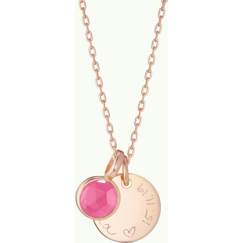 Personalized Message & Birthstone Necklace