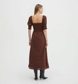 The Malene Nap Dress - Chestnut Plaid