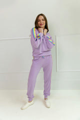 Women's Lavender Rainbow Sequin Set