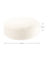 Cream White Ottoman