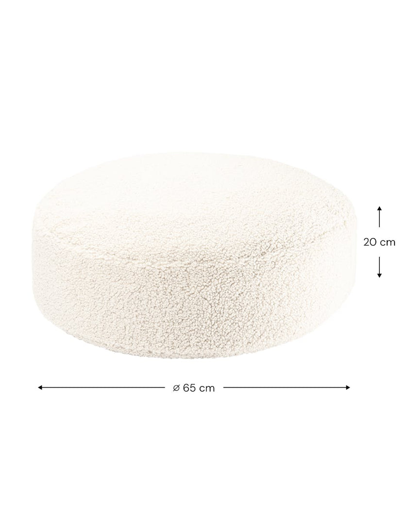 Cream White Ottoman