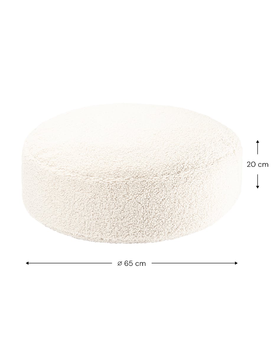 Cream White Ottoman