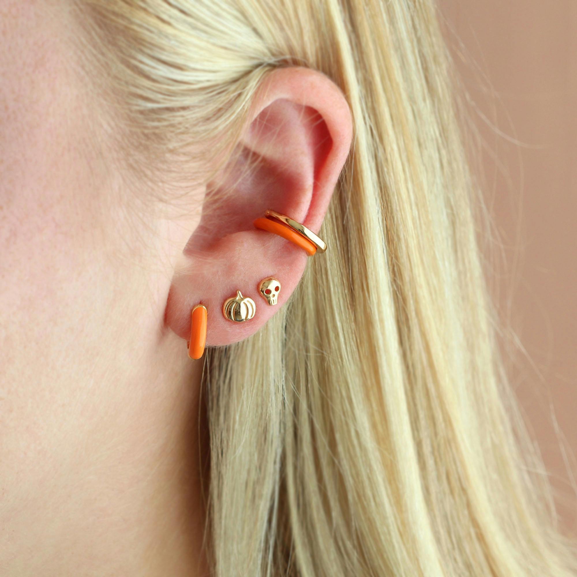 Pumpkin Stud Earrings
