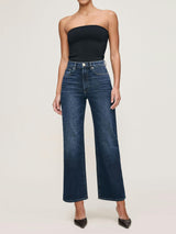 Karmine Refined Wide Leg High Rise 28" Jeans Dark Sea