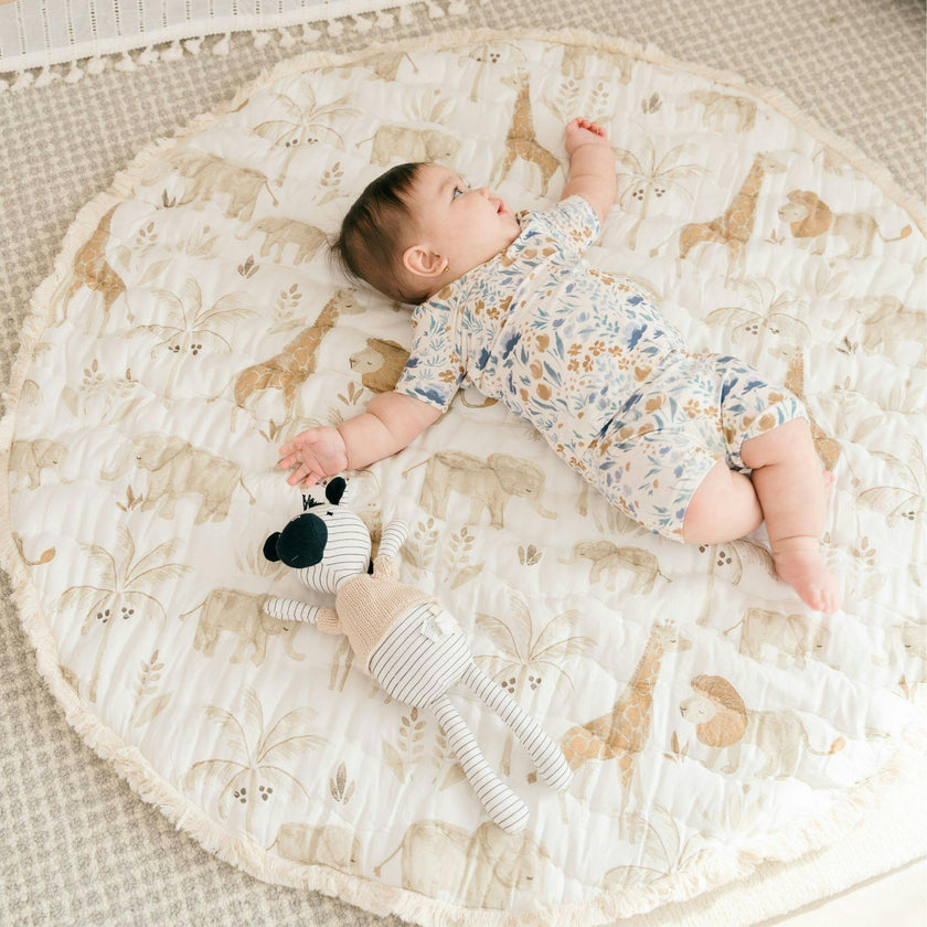 Kendi Safari Animal Cotton Quilted Baby Play Mat