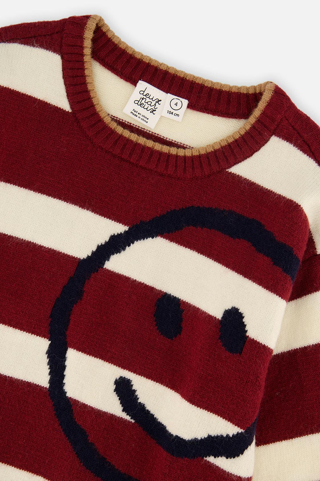 Knit Sweater Red And White Stripes