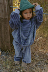 Daryl Set in Thin Purple Ash Stripe