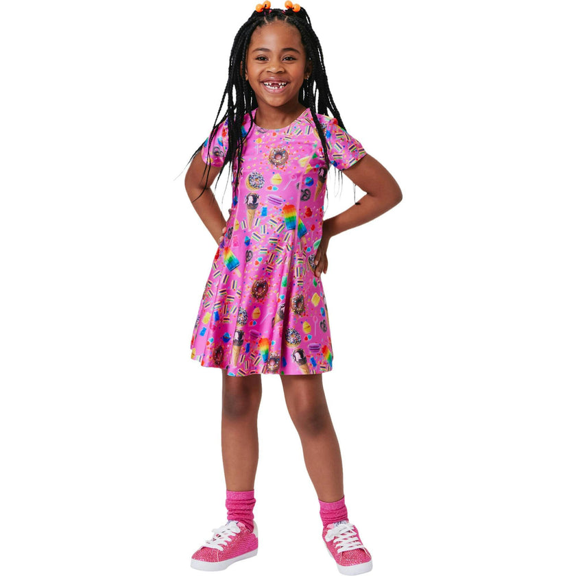 Girls Cap Sleeve Skater Dress