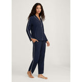 The Margaux Pima Pajama Set in Navy