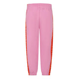 Pink Side Stripe Logo Sweatpants