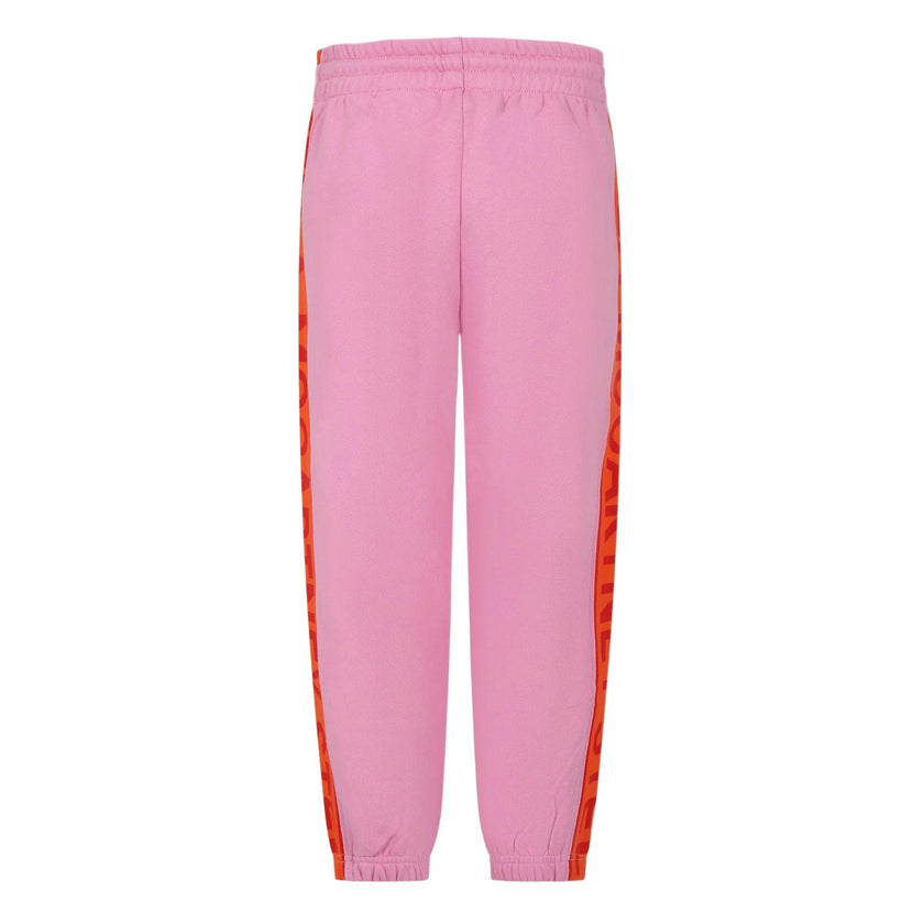 Pink Side Stripe Logo Sweatpants