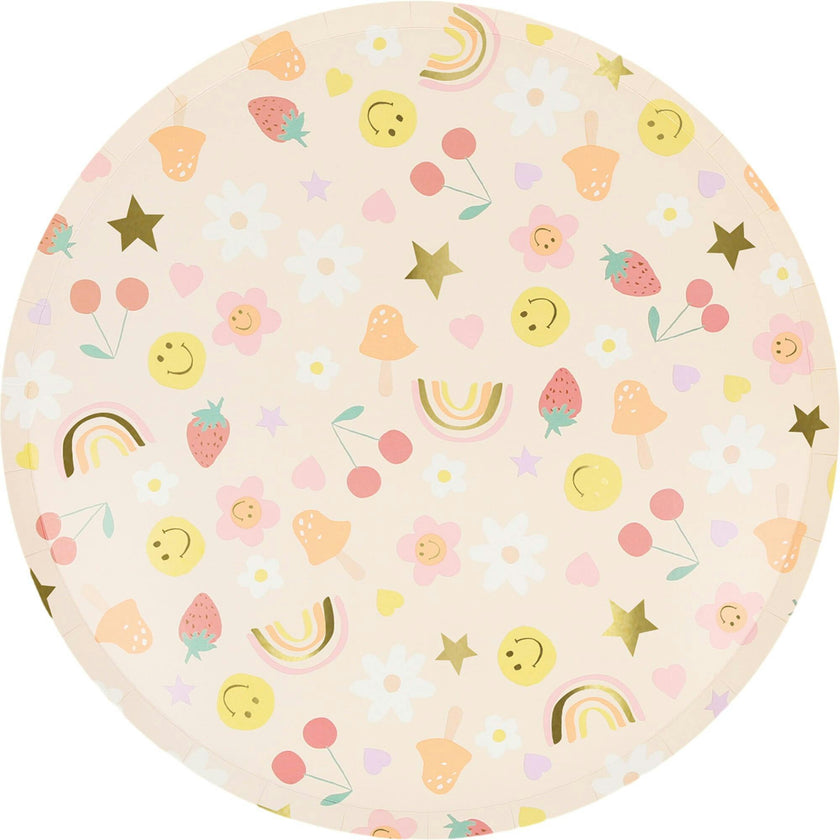 Happy Face Icons Dinner Plates