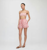 The Audrey Short - Coral Corsica Paisley