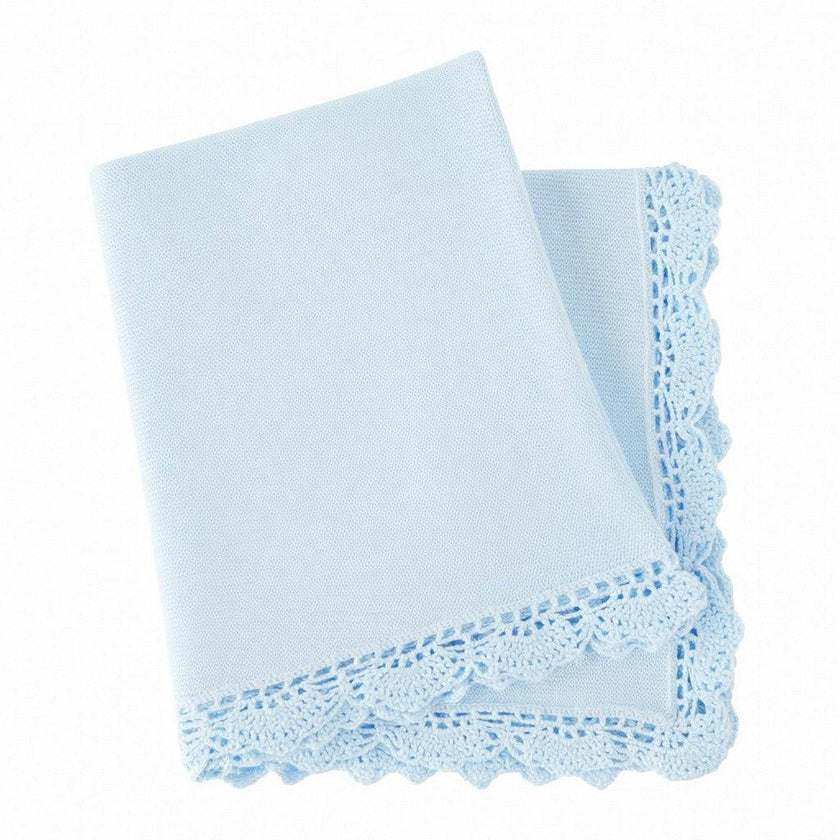 Pima Blue Crochet Blanket