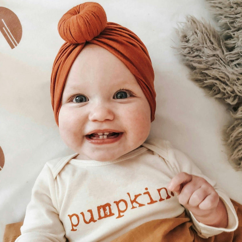 Pumpkin Organic Bodysuit Long Sleeve