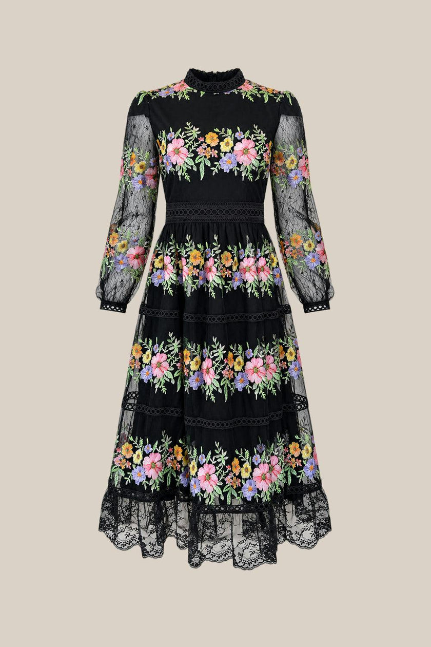 Sicily Dress in Moody Vivid Floral