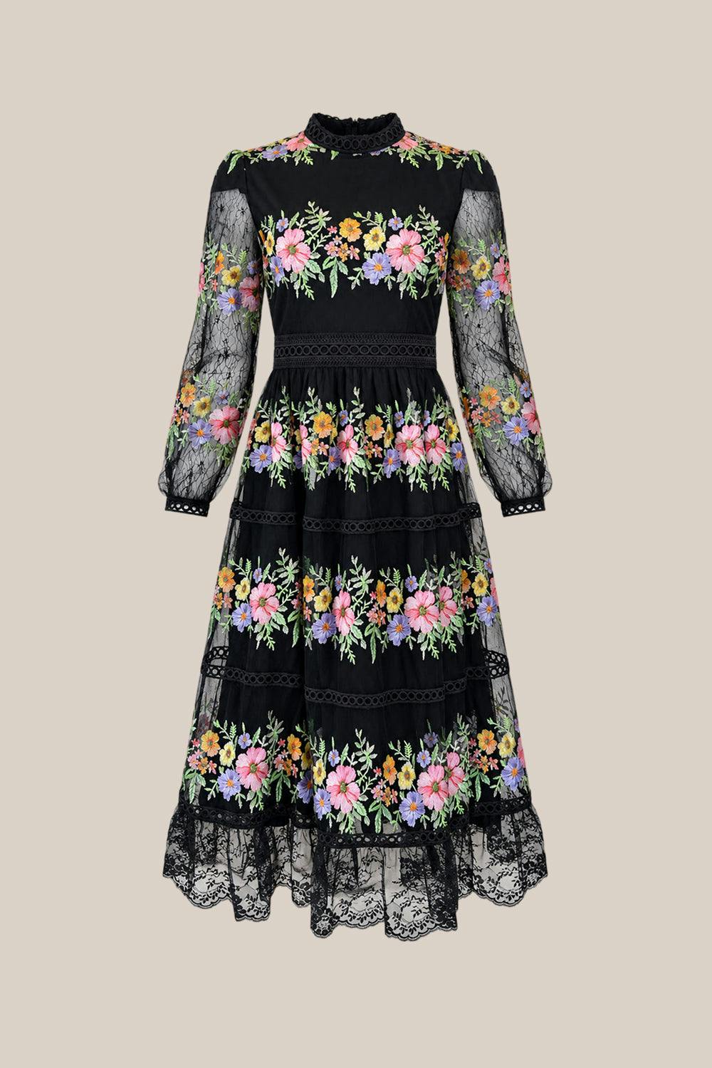 Sicily Dress in Moody Vivid Floral
