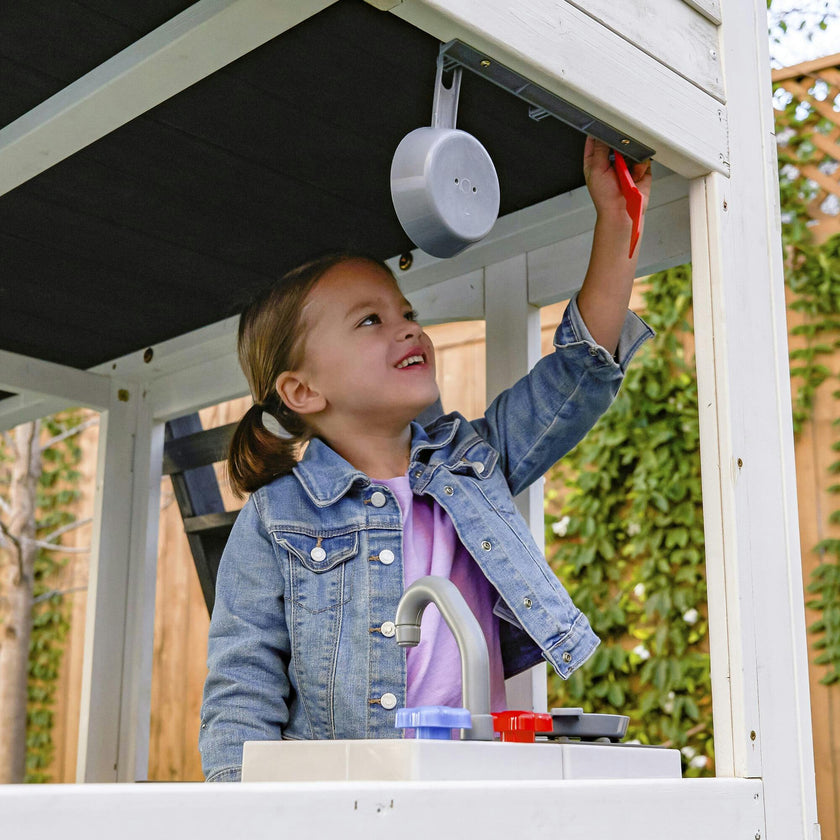 Wrangler Way Wooden Swing Set / Playset With Playhouse