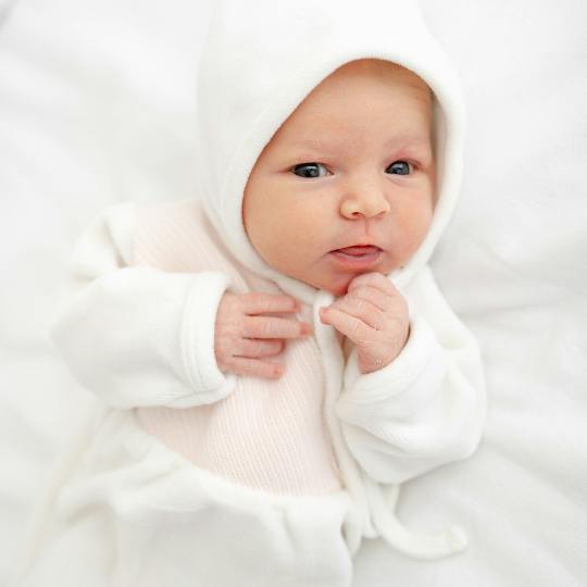 Velour Knit Wrap Romper & Bonnet Blue