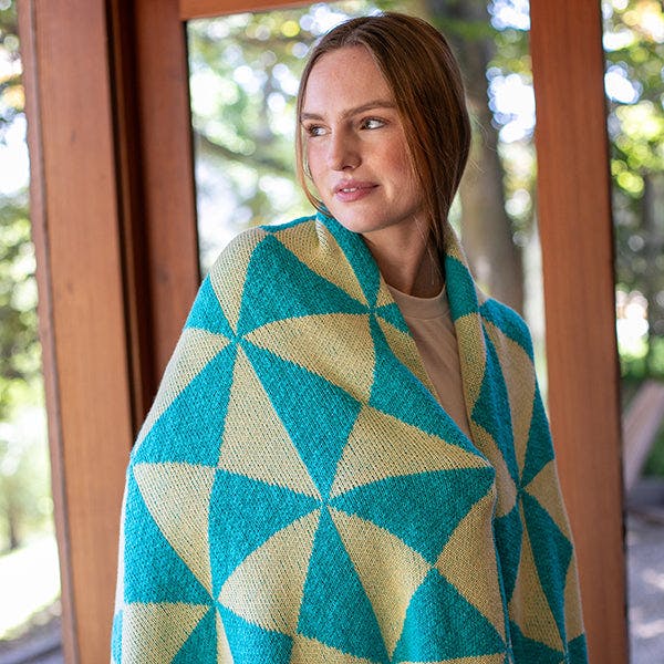 Trikona Organic Cotton Knit Throw Blanket