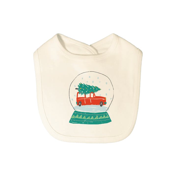 graphic bib | snow globe