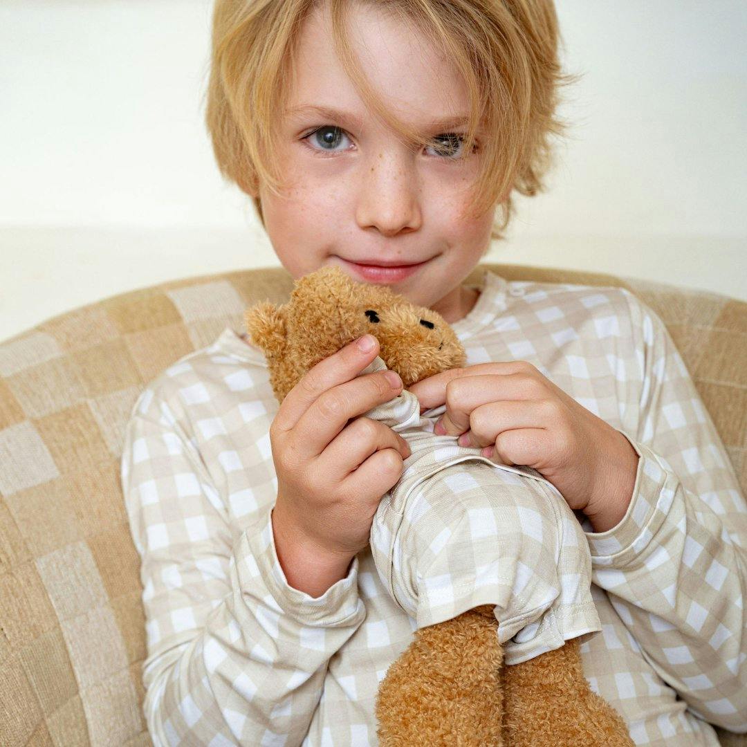 Teddy Plush Toy: Gingham