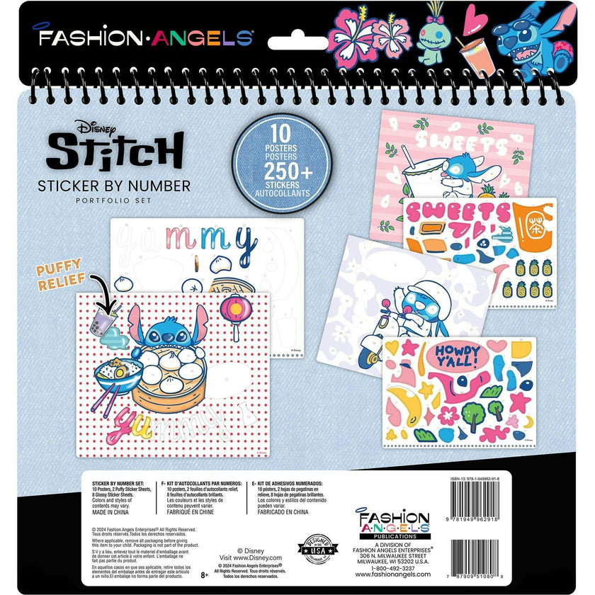 Disney Stitch: Sticker By Number Portfolio Set
