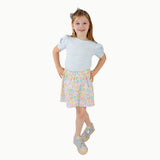 Circle Skirt in Rainbow Doodle